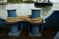 Ferryboat mooring rope