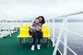 On a ferryboat Royalty Free Stock Photo