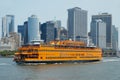 ferryboat of Staten Island Ferry leaving Manhattan Royalty Free Stock Photo