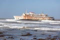 Ferryboat stranded on the shore