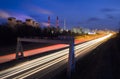 Ferrybridge Power Station in Yorkshire and a dual carriageway Royalty Free Stock Photo