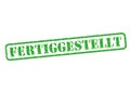 Fertiggestellt Stempel