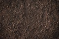 Fertile loam soil suitable for planting, soil texture background. Royalty Free Stock Photo