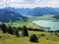 The fertile valley Sihl and the artificial lake Sihlsee, Euthal