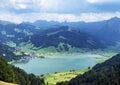 The fertile valley Sihl and the artificial lake Sihlsee, Euthal