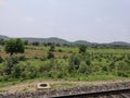 fertilityGreen field as well as green mountain in India neat and clean state morning view