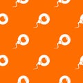 Fertilization egg pattern vector orange Royalty Free Stock Photo