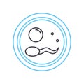 fertilization line icon, outline symbol, vector illustration, concept sign Royalty Free Stock Photo