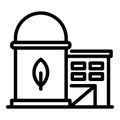 Fertilize bucket icon, outline style