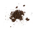 Fertilized Dry Dirt Isolated, Dried Ground, Manure Soil Royalty Free Stock Photo