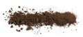 Fertilized Dry Dirt Isolated, Dried Ground, Manure Soil Royalty Free Stock Photo