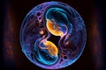 Fertilized egg in the process of division. Artificial fertilization of the egg. egg close-up. Royalty Free Stock Photo