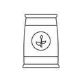 Fertilizer bag icon, outline style Royalty Free Stock Photo