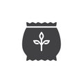 Fertilizer bag vector icon