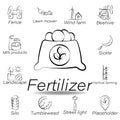 fertilizer hand draw icon. Element of farming illustration icons. Signs and symbols can be used for web, logo, mobile app, UI, UX