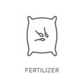 Fertilizer linear icon. Modern outline Fertilizer logo concept o Royalty Free Stock Photo