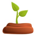 Fertilizer plant icon, cartoon style