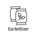 fertilizer, plant outline icon with name