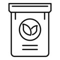 Fertilizer plant pack icon, outline style