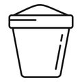 Fertilizer plant pot icon, outline style