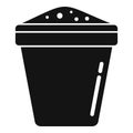 Fertilizer plant pot icon, simple style