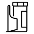 Fertilizer plant tube icon, outline style