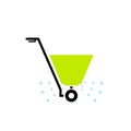 Fertilizer spreader glyph icon