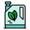 Fertilizing solution icon color outline vector