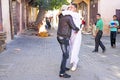 FES, MAROCCO - October 15 2013: Friends give best wishes on on E