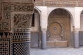 FES, MOROCCO - APRIL 02, 2023 - Architectural detail of an oriental palace in Morocco