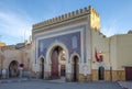 The blue Gate or the Bab Bou Jeloud in Fes, Morocco