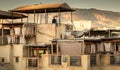 Drying leather in tannery in Fes, Morocco Royalty Free Stock Photo