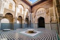 Fes, Morocco - October 16, 2013. Bou Inania Madrasa is widely acknowledged as an excellent example of Marinid architecture