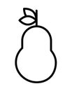fesh fruit pear isolated icon design