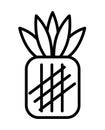 fesh fruit pineapple isolated icon design