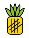 fesh fruit pineapple isolated icon design