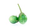 Fesh green eggplant isolated on a white background