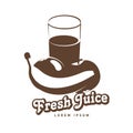 Fesh juice logo illustration.