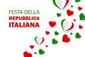 Festa della Repubblica Italiana background. Happy national holiday Royalty Free Stock Photo