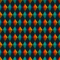 Festa Junina Geometric Triangles and Diamonds Seamless Pattern