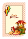 Festa Junina celebration background of Brazil and Portugal festival