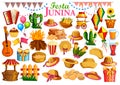 Festa Junina celebration background of Brazil and Portugal festival