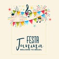 Festa junina celebration party background Royalty Free Stock Photo