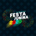 Festa junina 2020 celebration poster design background