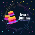 Festa junina colorful hat background