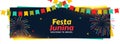 Festa junina decorative event banner design Royalty Free Stock Photo