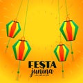 Festa junina decorative hanging lamps festival background