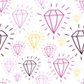 Festa Junina diamond seamless pattern in cartoon style - for card, invitation, holiday design