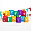 Festa junina holiday background with colorful garlands Royalty Free Stock Photo