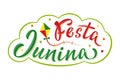 Festa Junina June party lettering text in Brazilian